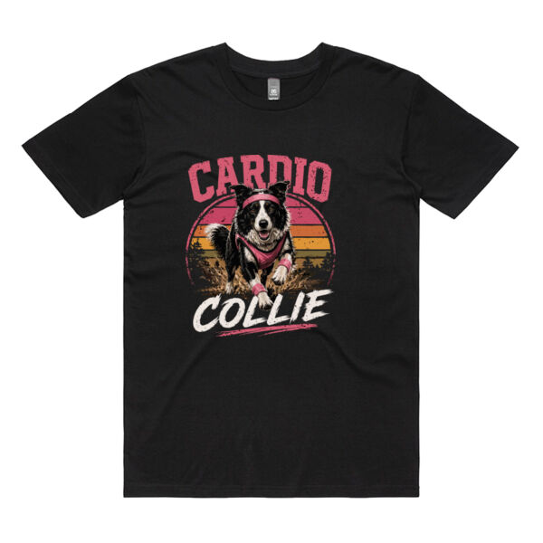 Cardio Collie Retro Border Collie Tee Thumbnail