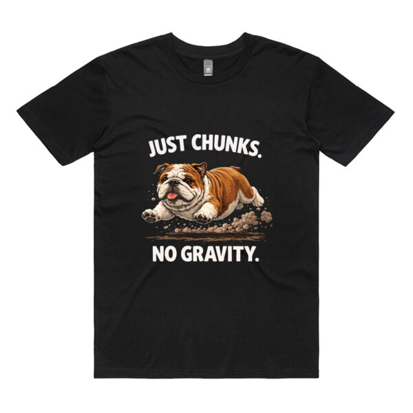 Just Chunks No Gravity Bulldog Dog Lover Tee Thumbnail